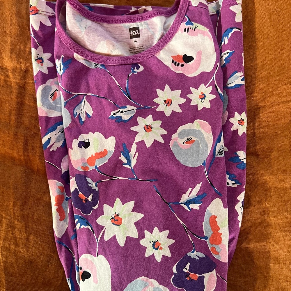 Tea Collection Purple Floral Top